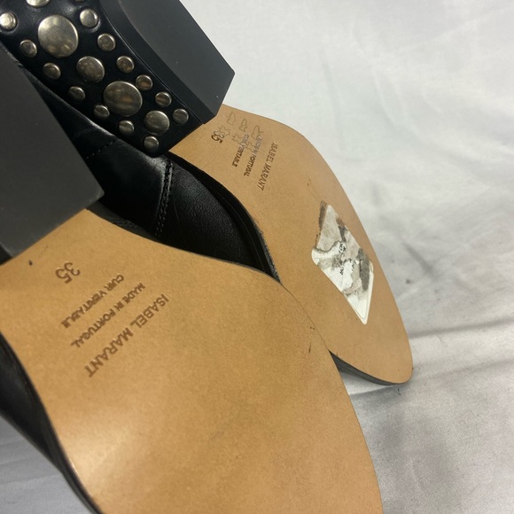 Isabel Marrant Black studded Cowboy style ankle booties EU35/US5 - Picture 5 of 5